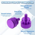 thumbnail image 4 of 20 Pcs #6-32 Knurled Thumb Screw Computer Case Threaded Hand Tighten Screws for PC Case, Purple, 4 of 7