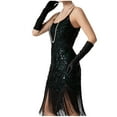 thumbnail image 5 of Women 1920s Flapper Dress Vintage Lace Embroidered Luxury Sequin Fringed Elegant Evening Party Cocktail Dresses, 5 of 5