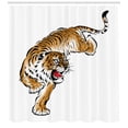 thumbnail image 3 of Ambesonne Tiger Shower Curtain, Japanese Hand Drawn, 69"Wx84"L, Black Pale Brown, 3 of 3