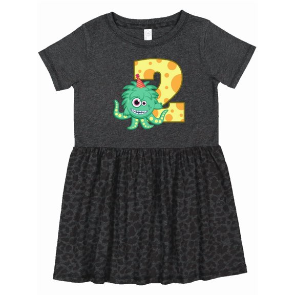 Inktastic 2nd Birthday Monster Girls Toddler Dress