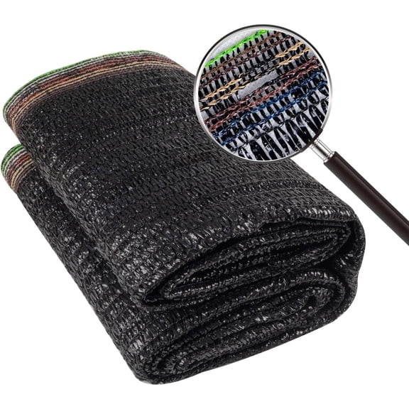 SUNNY GUARD 55% Sunblock Shade Cloth 6.5/8/10/16.5/12/20 FT Sun Cover Mesh UV Resistant Net for Plant Garden Greenhouse, 10'x12' Black