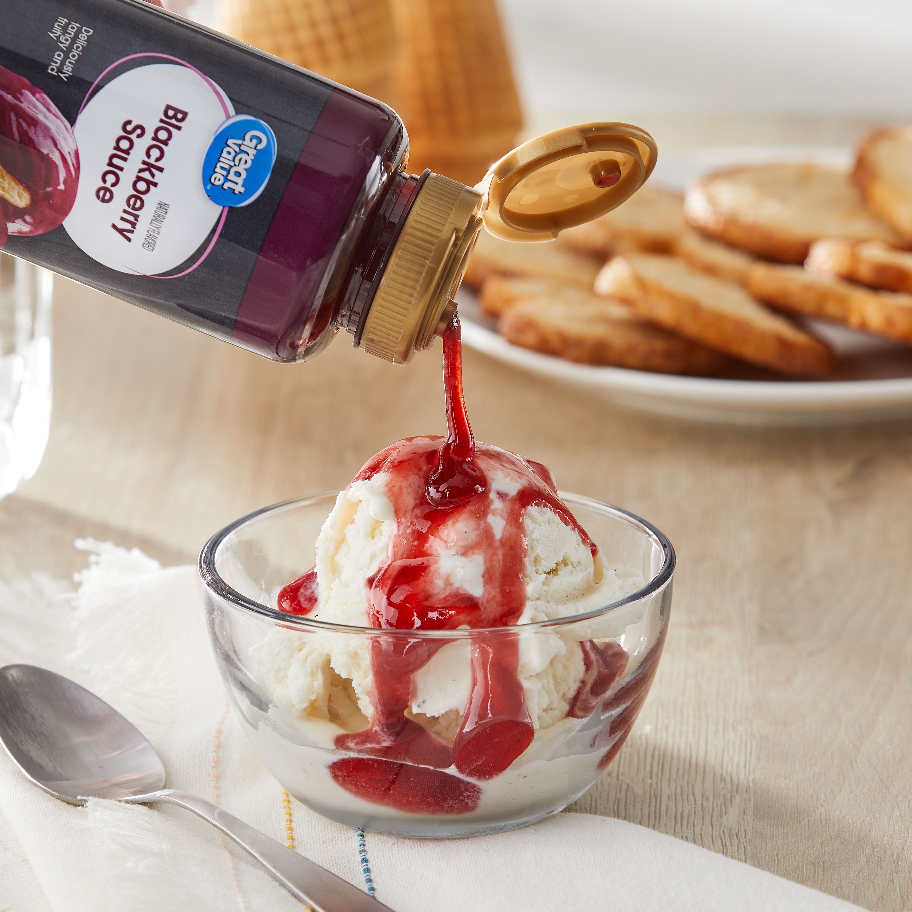 (4 pack) Great Value Blackberry Sauce, 16 oz
