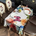 thumbnail image 2 of White Butterfly Flower Field Pattern Rectangle Tablecloth 60"x120",Waterproof Polyester Rectangle Table Cloth, Wipeable Spillproof Polyester Tablecloth for Dining, Camping, Indoor and Outdoor, 2 of 6
