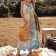 thumbnail image 2 of Water Splash Ripple Sleeveless Dress Woman Fashion Long Dresses Women's Summer Suit Dress Summer 2025 Women, 2 of 7