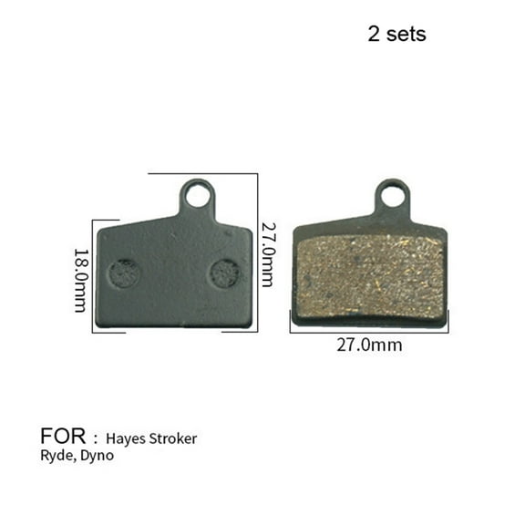 2 Pairs Bike Semi Metal Resin Brake Pads for Hayes for Stroker for Ryde for Dyno