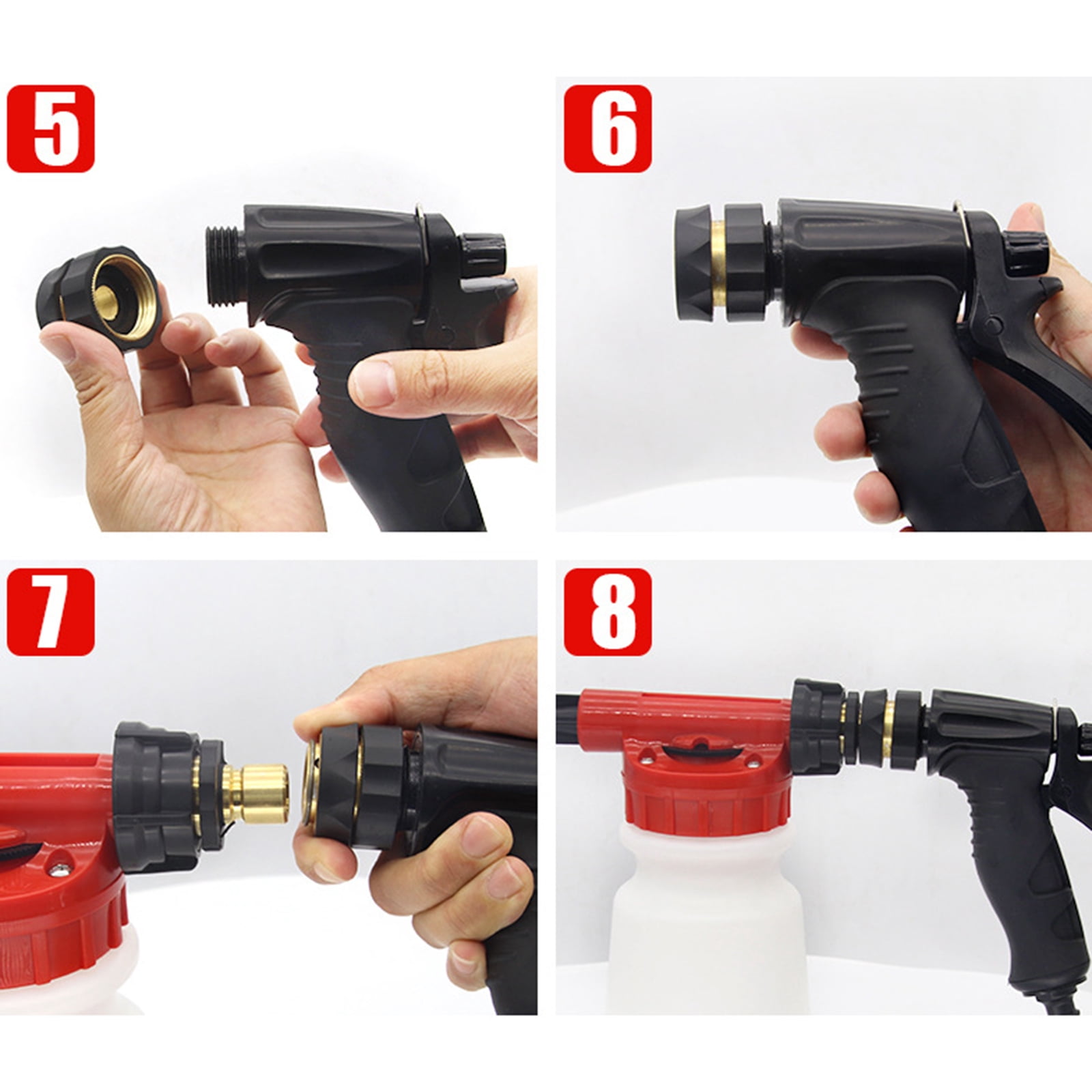 Pressure Washer Snow Foam Cannons Lances Guns Bottle Nozzles Tip Adjustable Foam Lances Guns Nozzle for Car Washing