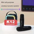 thumbnail image 2 of Mini Karaoke Machine,Mini Karaoke Machine with 1/2 Wireless Microphones, 2 of 5
