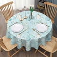 thumbnail image 3 of Princess Pattern Round Tablecloth 60"x60",Wrinkle Wipeable Table Cloth for Kitchen Dining Room Picnic Patio Party, 3 of 6