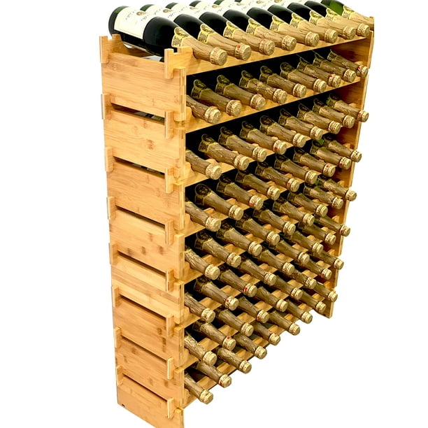 72 Bottle Stackable Modular Wine Rack Wine Storage Rack Solid