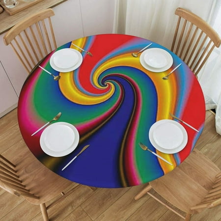 

Flower Design Multi Color Easy to Clean Tablecloth for Indoor Dining 40 -48 24jl12caA48