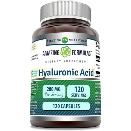 Amazing Formulas Hyaluronic Acid 200 mg 120 Capsules (Non-GMO)