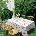thumbnail image 2 of Flowers Tablecloth Waterproof Spring Summer Green Leaves Tablecloth Rectangle Indoor Outdoor Table Cloth Floral Stain Resistant Table Covers for Kitchen Picnic Patio 60"x84", 2 of 6