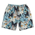 thumbnail image 3 of Uemuo Butterflys Pattern Men's Swim Trunks Hawaiian Beach Bathing Suit Swimsuits Beach Quick-Dry Shorts with Pockets-Medium, 3 of 9