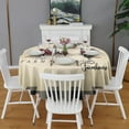 thumbnail image 2 of Round Waterproof Tablecloth Farmhouse-Rooster Reusable Indoor/Outdoor Durable Table Cover for Kitchen and Dining Room 60 Inch X 60 Inch, 2 of 6