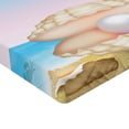 thumbnail image 2 of Ambesonne Pearls Fitted Sheet, Shell on Sandy Beach, Twin XL Size, Cream Blue, 2 of 3