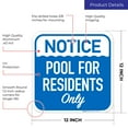 thumbnail image 3 of Notice Pool For Residents Only Sign, Pool Sign, 3 of 8