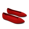 thumbnail image 6 of Womens knit pointed toe flats comfortable slip on dress shoes for office or business wear, 6 of 6