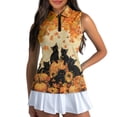 thumbnail image 3 of Whosucclay Black Cat Leaves Workout Tank Tops for Women, Casual Elastic Golf Sleeveless Top for Tennis Athletic XS - 2XL, 3 of 7
