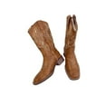 thumbnail image 4 of SIMANLAN Womens Wide Calf Cowboy Boots Square Toe Western Fashion Boots Khaki 8.5, 4 of 9