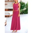 thumbnail image 4 of Conjunto de Falda Larga y Top para Mujer PRETTYGARDEN Rojo Rosa - L, 4 of 7