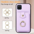 thumbnail image 5 of MYKOMI Phone Case for Samsung Galaxy A12/M12 Wallet Cell Cover with HD Screen Protector and Crossbody Strap Ring Stand RFID Credit Card Holder A 12 5G A-12 S12 12A 4G Women Girls Purple, 5 of 7