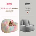 thumbnail image 6 of Bean Bag Chair with Filler, Faux Fur Bean Bag Chairs for Adults, Huge Bean Bag Sofa Chair Cozy Chair with Armrest for Bedroom, Living Room, Game - Rainbow, 6 of 7