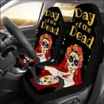 thumbnail image 2 of ZHANZZK Set of 2 Car Seat Covers Day The Dead Skull Flower Universal Auto Front Seats Protector Fits for Car,SUV Sedan,Truck, 2 of 3