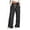 *Black, variant on Women's Polka Dot Wide Leg Pants, Casual Printed Loose Fit Drawstring Trousers Black,Womens Plus S