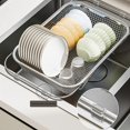 thumbnail image 4 of Rustproof Stainless Steel Expandable Sink Drainer Dish Rack Adjustable Kitchen Organizers for Utensils XL, 4 of 4