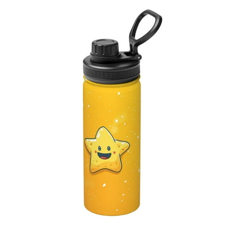

Salouo Happy Cartoon Star for 18oz Stainless Steel Vacuum Insulated Tumbler Coffee Travel Mug Spill Proof with Lid Thermos Cup for Keep Hot/Ice Coffee Tea and Beer