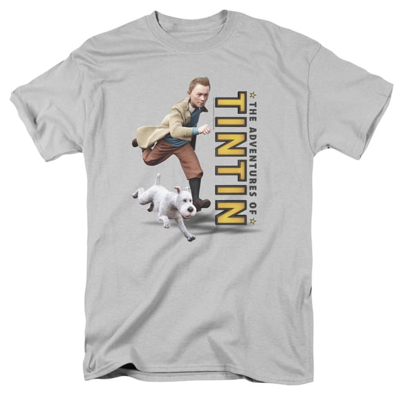 Tintin Men's  Come On Snowy T-shirt Silver