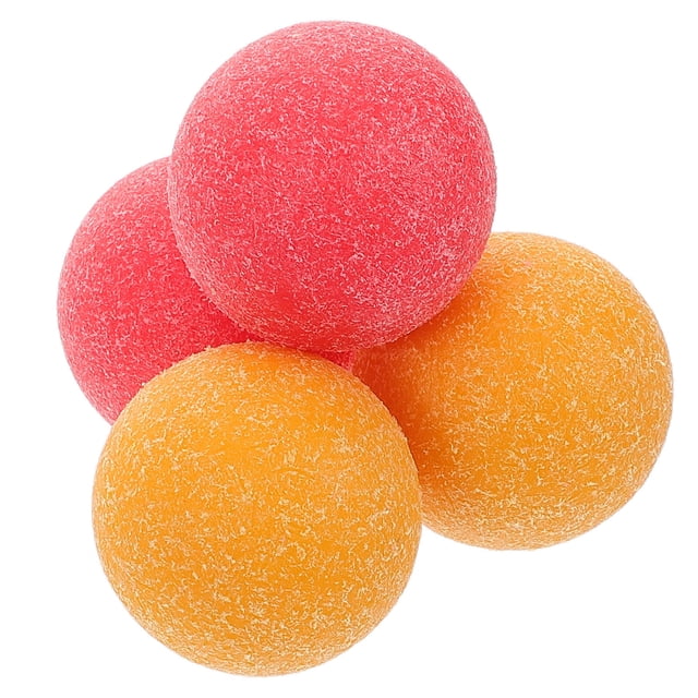 VERDANVERSE 4 Pcs Balles de Table Rouges et Jaunes pour un Contrôle Amélioré des Balles pour Amis et Famille