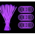 thumbnail image 1 of Pulseras y collares YOFOBU de Glow Sticks, color morado, 300 unidades, para niños de más de 8 años, 1 of 7