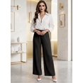 thumbnail image 2 of Pantalón Palazzo Plisado, Cintura Alta y Corte Amplio, Elegancia y Comodidad para Mujer, 2 of 5