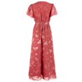 thumbnail image 4 of B91xZ Robes d'Été pour Femmes Col Carré à Volants Robe Babydoll Fluide, Rouge Melon D\'eau TG, 4 of 4