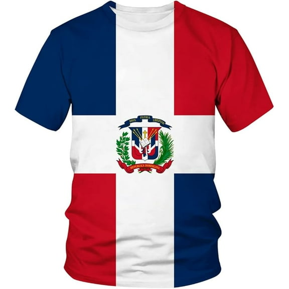 Dominican Republic Flag Short Sleeve T-Shirt