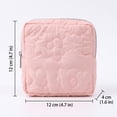 thumbnail image 2 of Small Cute Pouch For Purse Sanitary Pad Storage Bag With Flower Zipper Tampon Pad Holder Portable Period Bag Female Pink One Size, 2 of 6