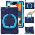 thumbnail image 2 of For Lenovo Tab One 8.7 inch/K9 TB305FU 2025 Case, 360 Rotatable Handle Stand, Shoulder Strap, Drop-Proof Design, NavyBlue Blue, 2 of 7