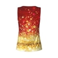 thumbnail image 5 of Gaeub Red Gold Glitter Women's Workout Tank Tops Lightweight Sleeveless Shirts for Women for Athletic Running Tennis Yoga - Small, 5 of 9
