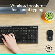 Logitech K270 Keyboard - Wireless Connectivity - RF - USB Interface - Compatible with Computer (PC) - Black