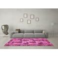 thumbnail image 3 of Ahgly Company Indoor Round Abstract Pink Modern Area Rugs, 5' Round, 3 of 4