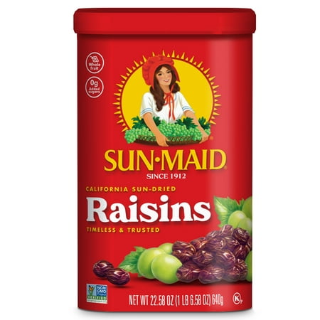 Sun-Maid California Sun-Dried Raisins, Dried Fruit Healthy Snack, 22.58 oz
