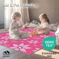 thumbnail image 4 of ODIKA 2'x3' Machine Washable Non-Slip Area Rug, Poinsettia Bloom Christmas Floral Holiday Floor Accent High Traffic Rug with Pad, Pink, 626331, 4 of 8