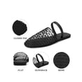 thumbnail image 4 of BLISSFUL STEP Women's Mesh Round Toe Slip on Slides Flats Sandals Black 6, 4 of 6