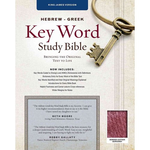 Hebrew-Greek Key Word Study Bible: King James Version, Bonded Burgundy