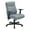 Charcoal Gray, variant on Mid-Back Managers Office Chair with Flip Up Arms in Chocolate Faux Leather