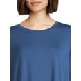 thumbnail image 5 of Time and Tru Women's and Women’s Plus Crewneck Tunic Tee with Short Sleeves, Sizes S-3XL, 5 of 5