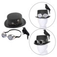 thumbnail image 4 of Sombrero de copa Steampunk Hugo con gafas de Crow Gears, 4 of 10