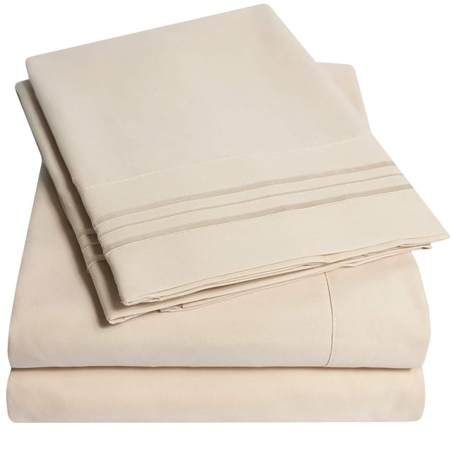 Juego de sábanas Sweet Home Collection 1500 Supreme King Beige