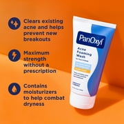 PanOxyl 10% Benzoyl Peroxide Acne Foaming Wash, Clear Acne, 5.5 Oz